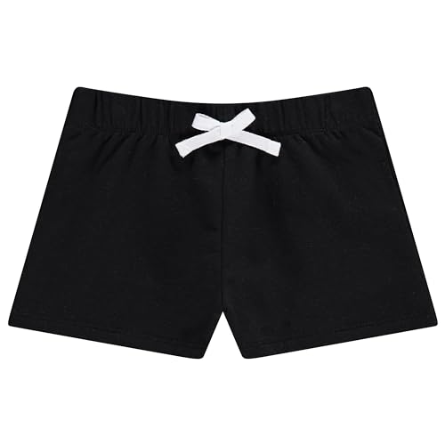 Image of BTween 4 Pack Girls Shorts, Cotton French Terry Shorts for Girls, Kids Summer Clothing