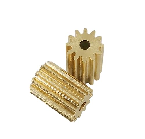 Bevel Gear Pinion Hardware Mechanical 2pcs Customized 12T 0.5M 10mm Height Copper Pinions 12 Teeth Brass Gear 122A Motor Parts Inner Hole 1.98mm