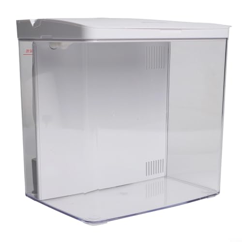 Aquarium de bureau Betta en acrylique avec lumière LED et système de filtration, pompe silencieuse et design écologique pour poissons rouges, crevettes,...
