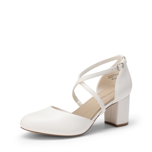 DREAM PAIRS Damen Pumps Elegant Bequem Schuhe,Weiss,39