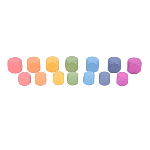 Image of TickiT Rainbow Wooden Cubes - Set of 14 - Multi-Colored Learning and Play Set for Toddlers 10m+