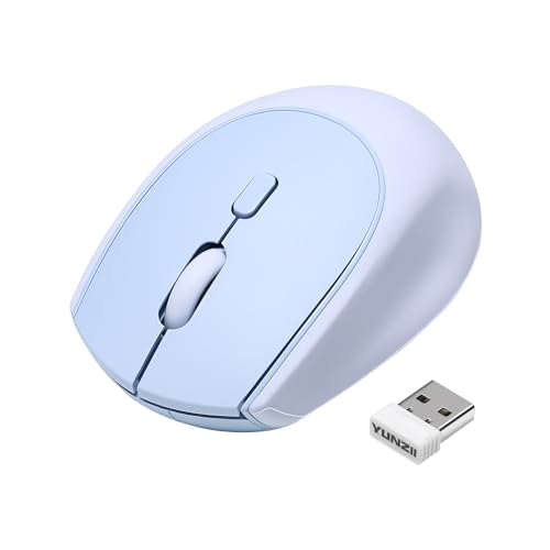 YUNZII C2 Wireless Mouse,2.4GHz Cute Silicone Noiseless Wireless Computer Mouse, Quiet Clicks...