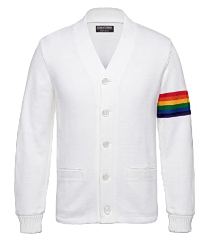 Image of Stewart & Strauss Cardigan Varsity Letter Sweater | American style button front letter sweater knit since 1977, heavyweight and ready for chenille letters and patches