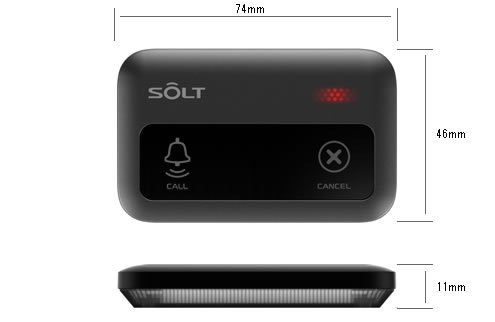 Amazon.co.jp: SOLT 飲食店 工場 呼び出しベル・角型送信機 MTJ-2XBK