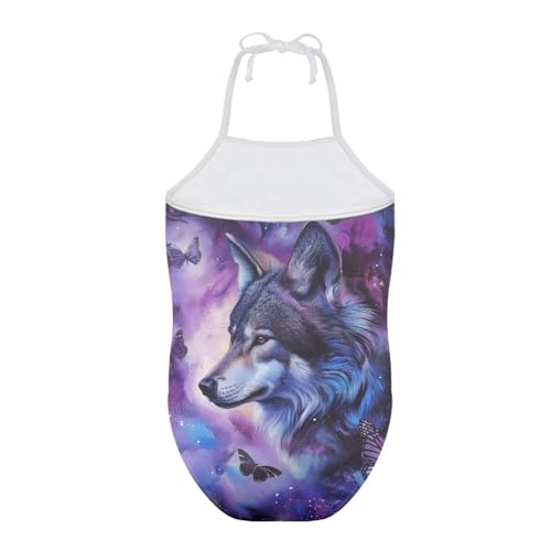 Image of ELEQIN Cartoon Animal Cute Girls One Piece Swimsuit Adjustable Swimwear for 3Y-10Y