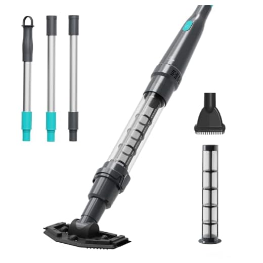 Handheld Spa Hot Tub Vacuum- Cordless Small Above Ground Pool Cleaner with 2 Brush Heads, 90 Mins Running Time, 12 Gallons/Min Powerful Suction, Ideal for Cleaning Debris and Sand Underwater, Black