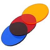 STOBAZA 9 Stück Teiliges Rundes Farbfilter Hochtransparentem Kunststoff Kratzfest Farbintensiv Leicht und Langlebig für Physikalischen Unterricht Kindervorbereitung und Zufällige Farbe