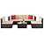 Shintenchi 6 Pieces Patio Furniture Sets Outdoor All-Weather Sectional Patio Sofa Set PE Rattan Manual Weaving Wicker Patio Conversation Set with Glass Table&Ottoman Cushion and Red Pillows, Beige