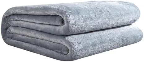 Fluffy Blanket, Ultra Soft Luxury Thick Flannel Throw Blanket for Couch,Washable Shaggy Cozy Decorative Fleece Throw Blanket for Living Room Bedroom Sofa Overnight All Seasons Home Bedding (Grey)