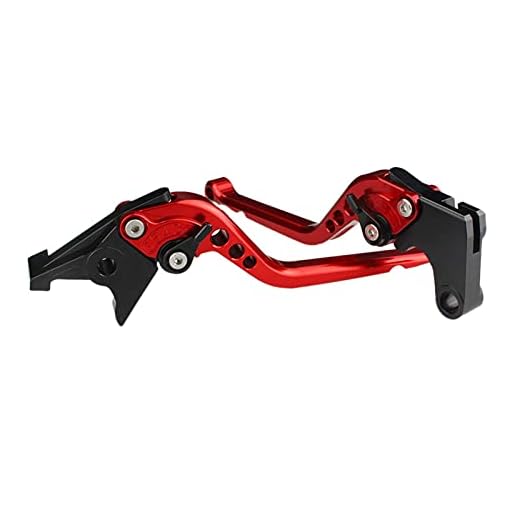 CNC Aluminium Justerbara motorcyklar Bromkopplingsspak Fit for Husqvarna Nuda 900 900R 2011-2013 2012 Motorcykelbromsspak motorcykelhandtag (Color : Long Red)