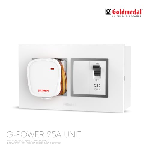 Image of Goldmedal Nixon G Power 25A Unit Plastic Box (Absolute White) - Pack of 1