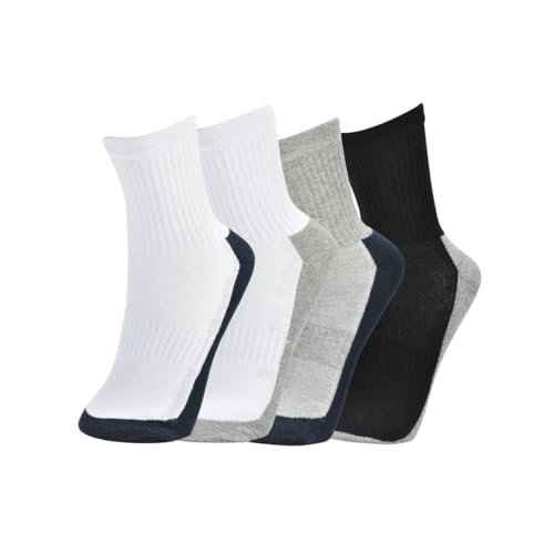 Kass & Smith High Crew socks for men & women - 4 pairs | Cotton Socks Running Casual Soft Moisture Wicking Breathable Cushioned- Multicolor