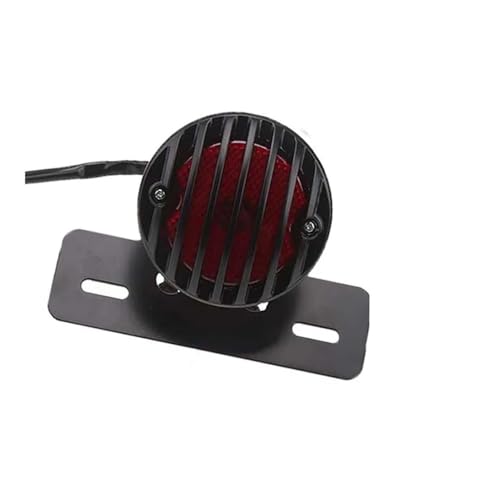 Feu stop arrière LED moto avec support plaque immatriculation Chopper Bobber custom