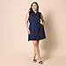 Amazon Essentials Women's Sleeveless Relaxed-Fit Woven Shirt Dress, Navy, X-Large