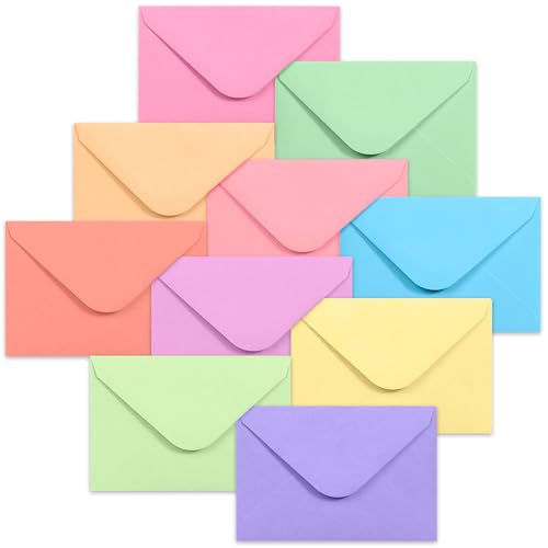 Envelopes de cartão de presente - Mini envelopes de 100 unidades, envelopes de cartão de visita de p