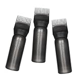 DECORNIJIA 3個ルートコームアプリケーター ボトル ヘアダイ用 根元コーム ボトル ブラック 髪染め サロン プロ用 ヘアオイル アプリケーター 便利で再利用可能な設計 使いやすい