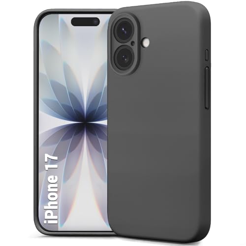 Image of TheGiftKart Liquid Silicone Back Cover Case for iPhone 17 | Soft Micro-Fibre Lining Inside | Camera & Screen Protection | Shockproof Back Cover Case for iPhone 17 (Silicone, Grey)