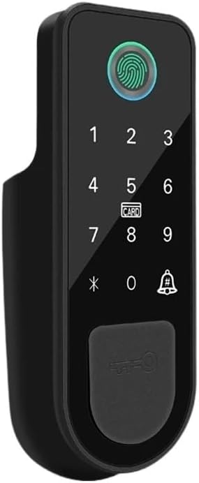 Bluetooth Tuya App Fingerprint Smart Door Gate Password RFID Card Rim Bolt Electronic Door Lock Supports Tuya Gateway(2355-D-tuya-M1)