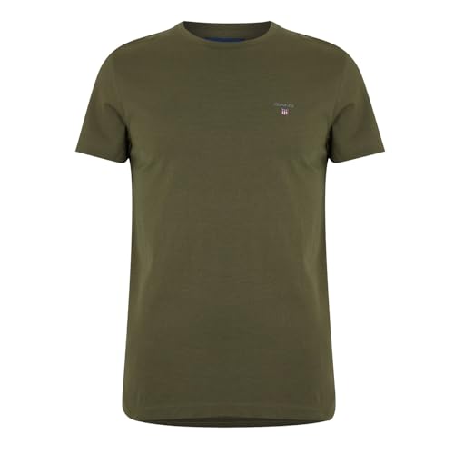 GANT Solid T-Shirt Homme col rond mode été vêtement casual uni
