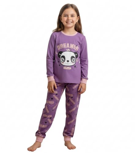 Pyjama panda filles 2 pièces pour des soirées cocooning et des nuits douces de 2 à 13 ans