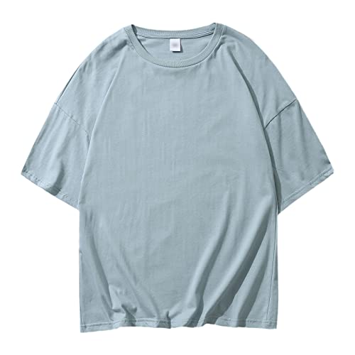 T-shirt d'été fin en coton homme gris L vêtement léger à revers