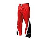 adidas Kickboxhose Team ROT XXS 140 Kickboxhosen Kickbox-Hose Satinhose Hose Kickboxen Kickboxing schwarz Darin