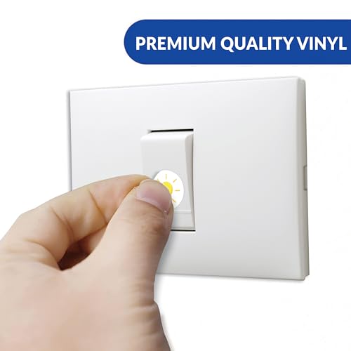 Image of Trueflair Stickers for Switch Board for Home Wall Switches, Contain All Common Switch Stickers (Colorful)