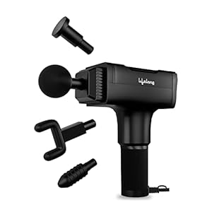 Lifelong LLGM63 Corded Electric Strike Gun Massager for Pain Relief with 4 Massage Heads, Remove Muscle Fatigue and…