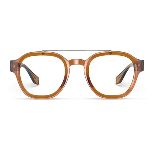 Image of VISOONE Retro Round Anti Eyestrain Metal Medium Eyewear Blue Light Blocking Glasses for Computer Gaming Women Man SANFORD