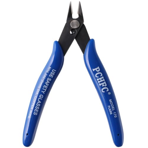 nuosen Wire Cutter Craft Wire Precision Electrical Cable Cutter Cutting Plier Side Snips Flush Cutter Diagonal Pliers Cutting Pliers Tool for Coil Making Home DIY Jewelry