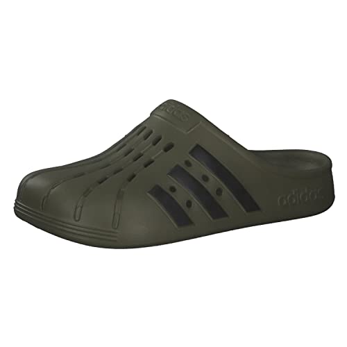 adidas Unisex Adilette Clog Slide Sandal, Focus Olive/Core Black/Focus Olive, 39 EU