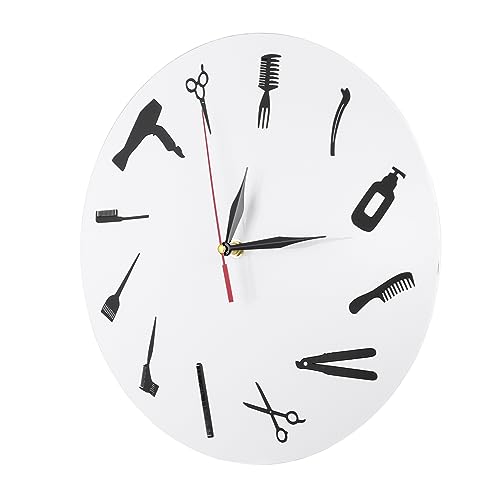 Horloge murale pour salon de coiffure décorative et moderne