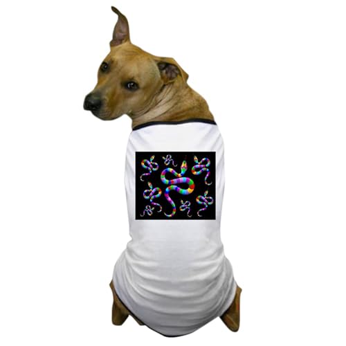 CafePress Snake Psychedelic Rainbow Colors Dog T Shirt Dog T-Shirt, Pet Clothing, Funny Dog Costume