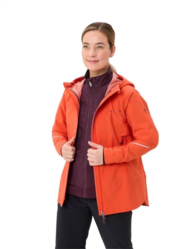 VAUDE Yaras 3in1 Doppeljacke Damen Fahrrad wasserdicht, Glowing Red, Gr. 36 – Ansicht 6