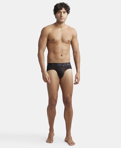 Image of Jockey IC27 Men's Tactel Microfiber Elastane Stretch Solid Brief with Moisture Move Treatment