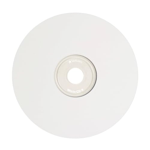 Image of Verbatim CD-R Blank Discs 700MB 80 Minutes 52x Recordable Disc for Data and Music with Blank White Surface - Spindle (Pack of 400)