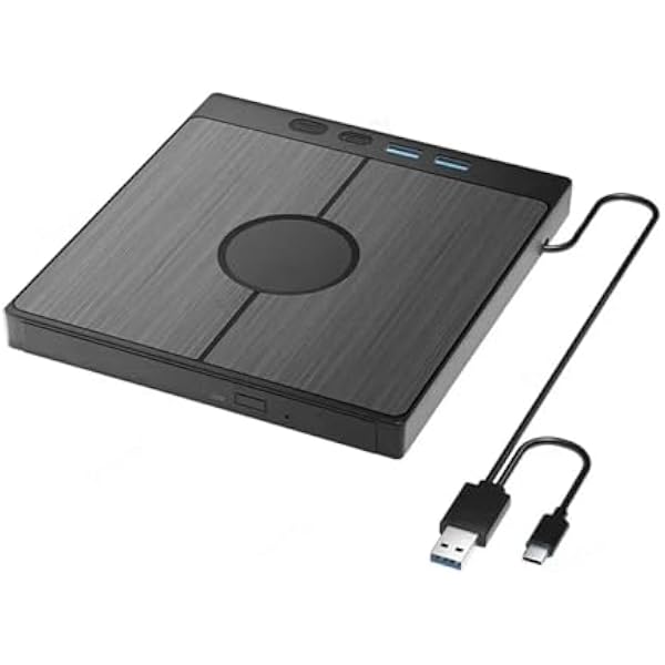 Odtwarzacz DVD, 7 w 1 USB 3.0 typu C Zewnętrzny napęd optyczny CD DVD RW Odtwarzacz Nagrywarka Czytnik Wielofunkcyjny
