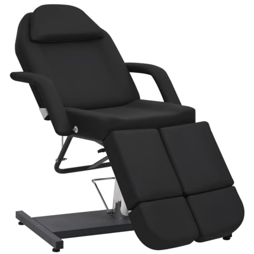 aphrophina Comfortable Beauty Treatment Chair for Relaxation and Well-Being, Adjustable Faux Leather with 360-Degree Rotation, Spa and Beauty Treatments, Black
