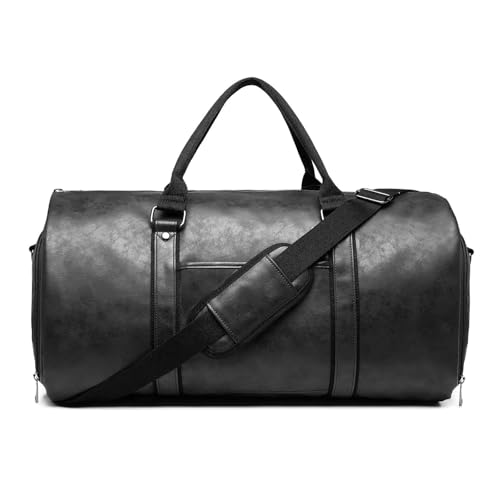 Travel Bags Carry On Garment Bags for Travel Garment Duffle Bag Mens Suit Bags with Shoe Compartment Waterproof for Business Husband Gifts(Black)