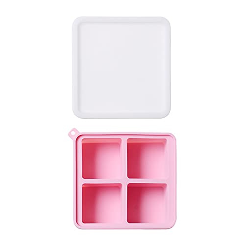 Molde Cuadrado De Silicona 4 Cavidades Bandeja Para Cubitos Con Pastel Jabón Molde Bandeja Cubitos Con