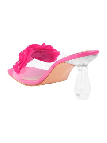 Image of SilverArrow womens Aromo Flora Fashion Sandals|Stilettos Heel Sandals With Open Back|Ethnic Wear