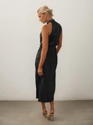 Alidamo Satin Summer Formal Dress for Women Sleeveless Wedding Guest Cocktail Party Dresses Date Night4