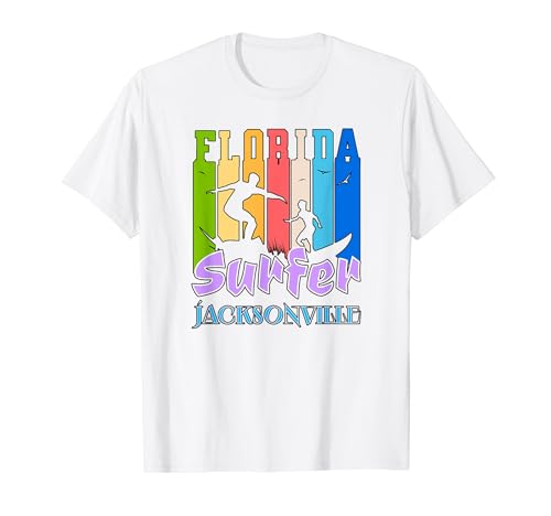 Florida Surfer Jacksonville FL Surfing Beaches Vacaciones Camiseta