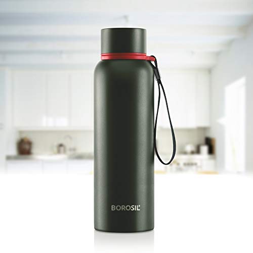 Image of Borosil - Stainless Steel Hydra Trek - Vacuum Insulated Flask Water Bottle, 850 ML, Green & Borosil Stainless Steel Hydra Bolt - Vacuum Insulated Flask Water Bottle, 1L
