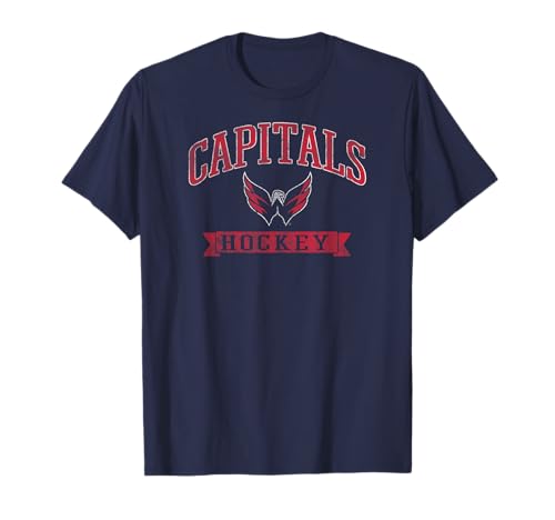 Washington Capitals Vintage Hockey Navy Officially Licensed T-Shirt