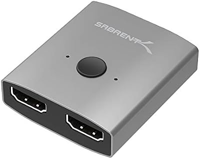 SABRENT Sdoppiatore HDMI Switch – HDMI Splitter 1 ingresso 2 uscite o 2 in 1 out, Supporta 4K, 2K, 3D per Xbox, PS5 PS4 PS3 Roku o HD TV Fire Stick (DA-HSW2)