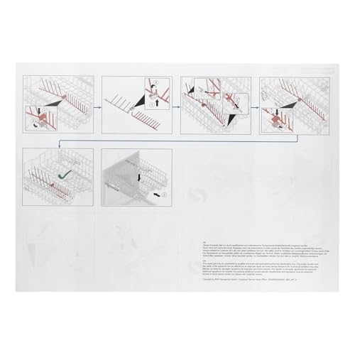 Bosch Siemens 12004140 Geschirrkorb Korb Bodenkorb Korbeinsatz Korbeinsätze für Oberkorb 2 Stück Spülmaschine Geschirrspüler auch Küppersbusch 442359
