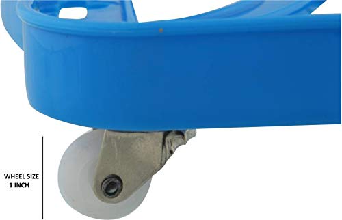Aontan Oil tin Trolley Size (20 x 20 x 9 cm) with Wheel ABS Plastic Tin Square Oil can Stand Multiuse Gas Lpg Cylinder 2 in 1 Heavy Duty Trolley