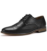HEEZ Mens Dress Shoes Black Oxford Shoes for Men Wingtip Casual Formal Business Shoe Comfortable ...