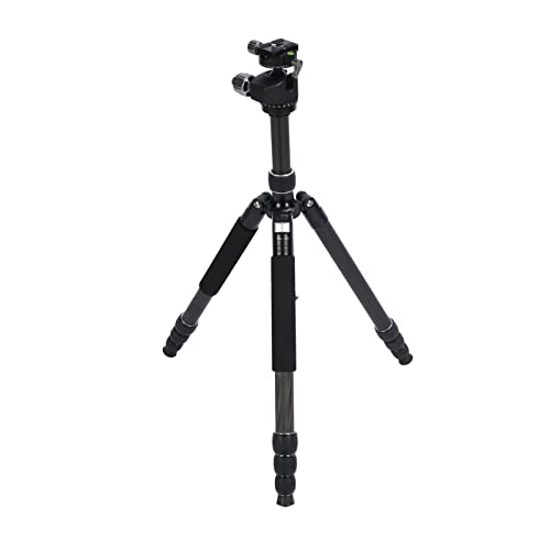 SLR Camera Stand, Camera Tripod Flip Buckle Lock 63.89 Carbon Fiber Lightweight for Outdoor Use (TJ-2942 +D36)